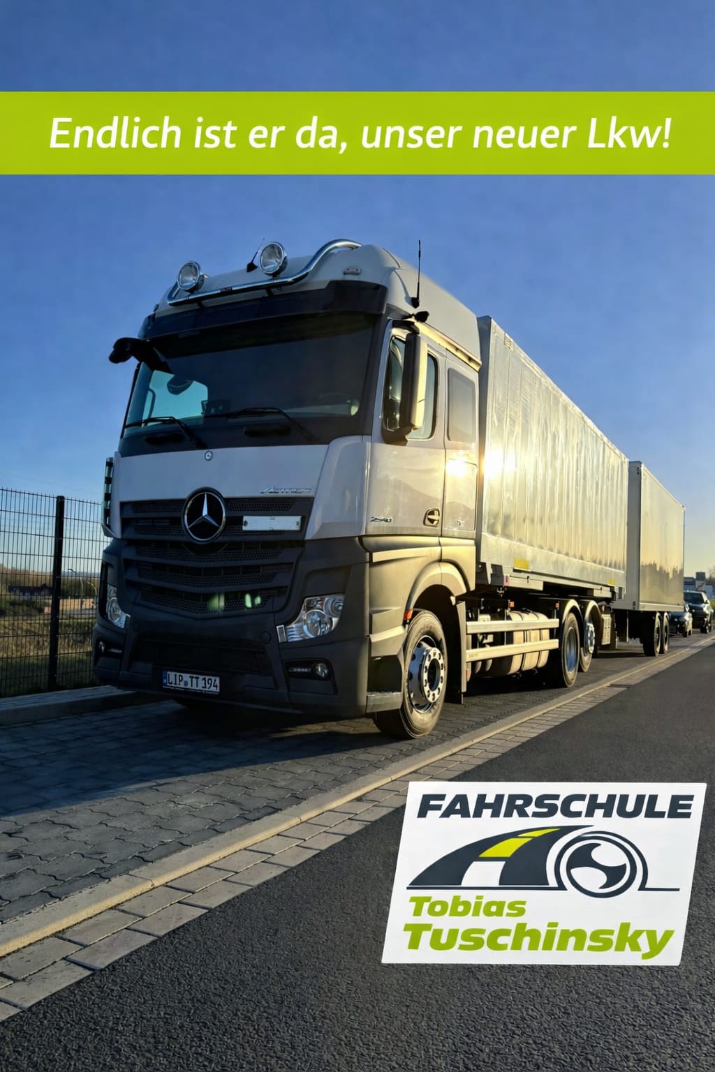 Neuer LKW der Fahrschule Tobias Tuschinsky
